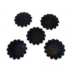 Forma pentru Savarine, Set 5 cavitati, Negru, 10 cm, 399COF