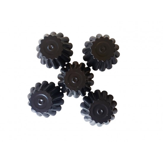 Forma pentru Savarine, Set 5 cavitati, Negru, 10 cm, 399COF Forma pentru Savarine, Set 5 cavitati, Negru, 10 cm, 399COF