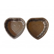 Forma pentru Tarte, Set 2 forme, Inima, Maro, 10 cm, 403COF