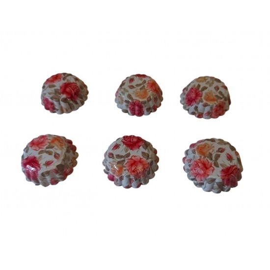 Forma pentru mini Tarte, Set 6 cavitati, Roz, 6.5 cm, 387COF Forma pentru mini Tarte, Set 6 cavitati, Roz, 6.5 cm, 387COF