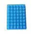 Forma silicon 48 cavitati, Litere, Pentru bomboane sau cuburi de Gheata, Albastru, 23 cm, 224COF
