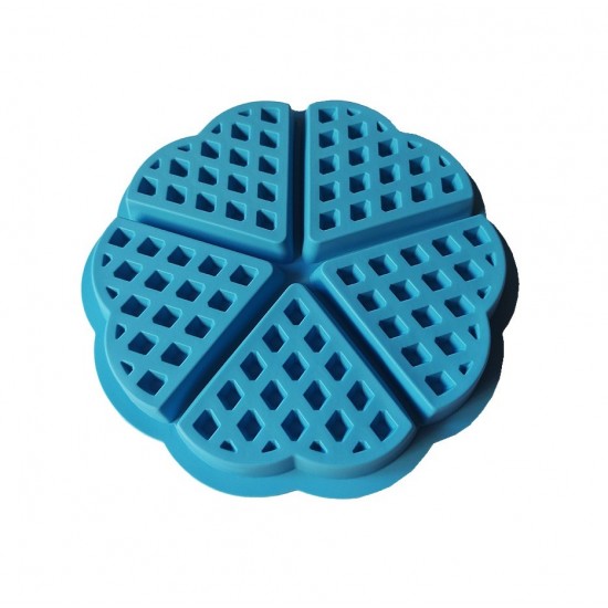 Forma silicon 5 cavitati triunghi, Pentru Grofe, Albastru, 21 cm, 253COF