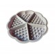 Forma silicon 5 cavitati triunghi, Pentru Grofe, Mov, 21 cm, 254COF
