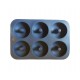 Forma silicon, Pentru Gogosi sau Prajituri, 6 cavitati, Gri, 26 cm, 342COF