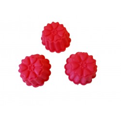 Forma silicon pentru briose, 3 cavitati, Rosu, 9 cm, 331COF