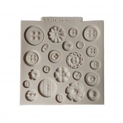 Forma silicon pentru fondant, Matrita nasturi, Gri, 10 cm, 290COF