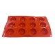 Forma silicon pentru prajituri, 12 cavitati, Rotund, 157COF