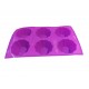Forma silicon pentru prajituri, 6 cavitati, Mov, 147COF