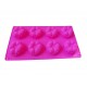 Forma silicon pentru prajituri, 8 cavitati, Floral, 151COF