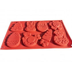 Forma silicon pentru prajituri, Ou, Clopotel, Pui, Floare, Gaina, Iepure, 172COF