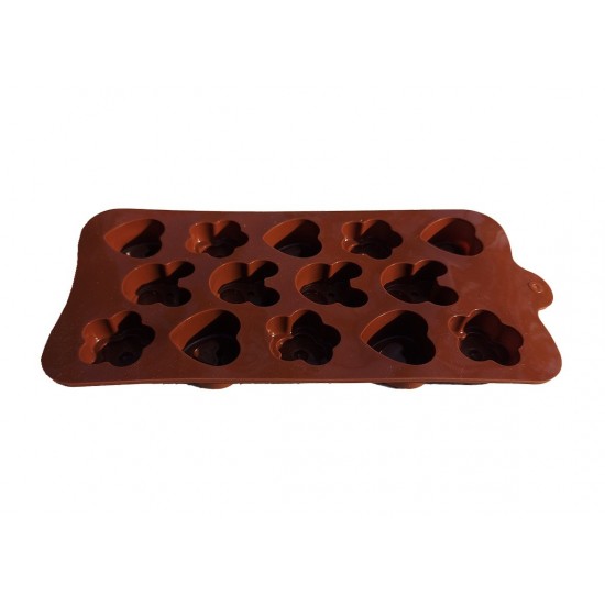 Forma silicon pentru prajituri, Ursuleti, Inimioare, Flori, 166COF