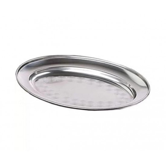 Tava servire de Inox, Argintiu, 39 cm, HML28 Tava servire de Inox, Argintiu, 39 cm, HML28