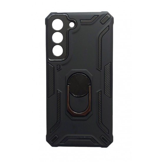 Husa telefon compatibila cu Samsung Galaxy S22 Plus, Powerful, Inel si placuta metalica, HT105