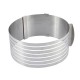 Inel feliator blat de tort ajustabil 8 cm, 24-30 cm, otel inoxidabil, 146COF
