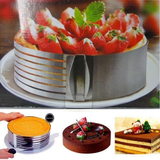 Inel feliator blat de tort ajustabil 8 cm, 24-30 cm, otel inoxidabil, 146COF