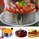 Inel feliator blat de tort ajustabil 8 cm, 24-30 cm, otel inoxidabil, 146COF