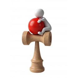 Kendama din lemn natural, Bila lemn + Sticker pentru telefon, 144KD