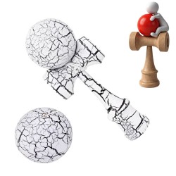 Kendama Profesionala, Bila din lemn, Design artistic cu finisaj Crapatura + Sticker pentru Telefon, 102KD