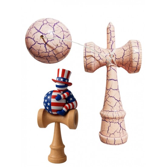 Kendama din lemn natural, Bila lemn + Sticker Waterproof USA pentru telefon, 165KD Kendama din lemn natural, Bila lemn + Sticker Waterproof USA pentru telefon, 165KD