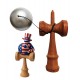 Kendama din lemn natural, Bila lemn + Sticker Waterproof USA pentru telefon, 167KD
