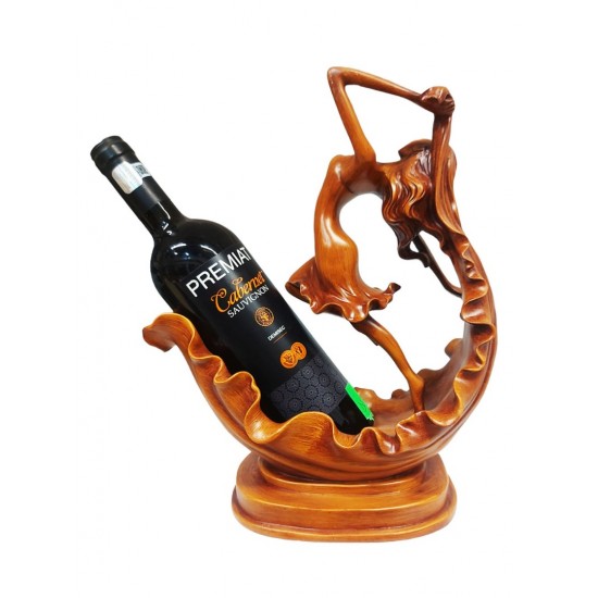 Suport sticla vin, Femeie, Maro, 30 cm, L3250X