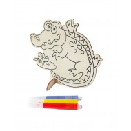 Pictura pe lemn, Model Crocodil, 14 cm, 200LF Pictura pe lemn, Model Crocodil, 14 cm, 200LF