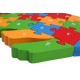 Puzzle 3D din lemn pentru copii cu Alfabet si Cifre, Vacuta, 26 piese, 26 cm, 18005SX