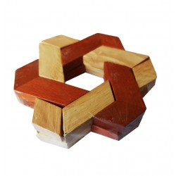 Puzzle Brain Twister din lem 24 piese, Pentru copii si adolescenti, 475CUB Puzzle Brain Twister din lem 24 piese, Pentru copii si adolescenti, 475CUB