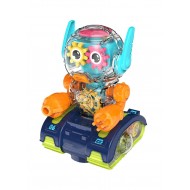 Robot Transparent Gear, Canta si lumineaza, Albastru, 17133SX-1