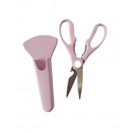 Foarfeca de Bucatarie cu Suport, Multifunctionala, Roz, 21 cm, S233