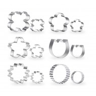 Set 12 forme decupatoare, pentru biscuiti, 5.5 cm, 381COF
