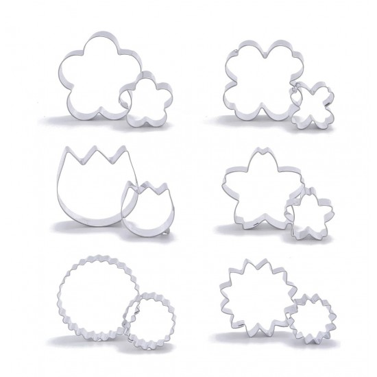 Set 12 forme decupatoare, pentru biscuiti, 5.5 cm, 381COF Set 12 forme decupatoare, pentru biscuiti, 5.5 cm, 381COF