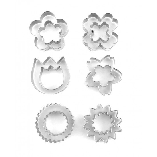 Set 12 forme decupatoare, pentru biscuiti, 5.5 cm, 381COF Set 12 forme decupatoare, pentru biscuiti, 5.5 cm, 381COF