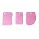 Set 3 Spatule flexibile pentru Ornare torturi, Roz, 11 cm, 323COF