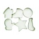 Set 6 forme decupatoare tema Craciun, pentru biscuiti sau gogosi, 6 cm, 513COF