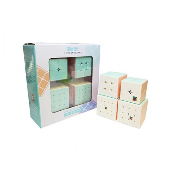 Set Cub Magic MoYu Meilong, 2x2, 3x3, 4x4, 5x5, Macaron Stickerless, 474CUB-1 Set Cub Magic MoYu Meilong, 2x2, 3x3, 4x4, 5x5, Macaron Stickerless, 474CUB-1