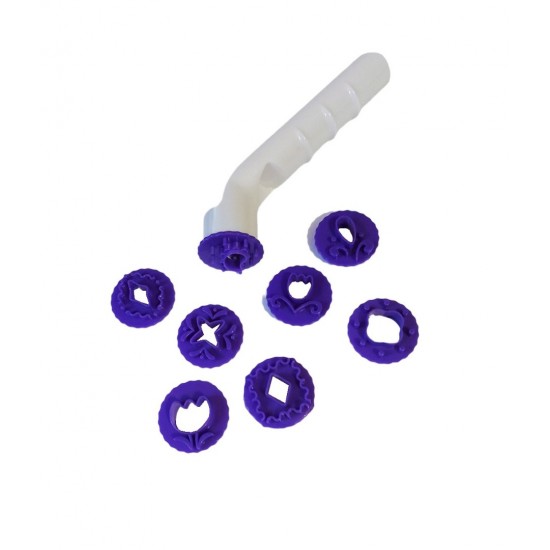Set decupatoare Fondant, 9 piese, pentru cofetarie si patiserie, Mov, 368COF Set decupatoare Fondant, 9 piese, pentru cofetarie si patiserie, Mov, 368COF