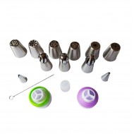 Set  duiuri de ornat prajituri din inox, 15 Accesoii, 4 cm, 361COF