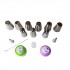 Set  duiuri de ornat prajituri din inox, 15 Accesoii, 4 cm, 361COF