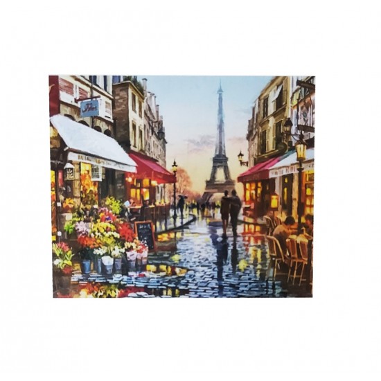 Set pictura cu diamante 5D, Model Paris, 50 cm, 174918C-3 Set pictura cu diamante 5D, Model Paris, 50 cm, 174918C-3