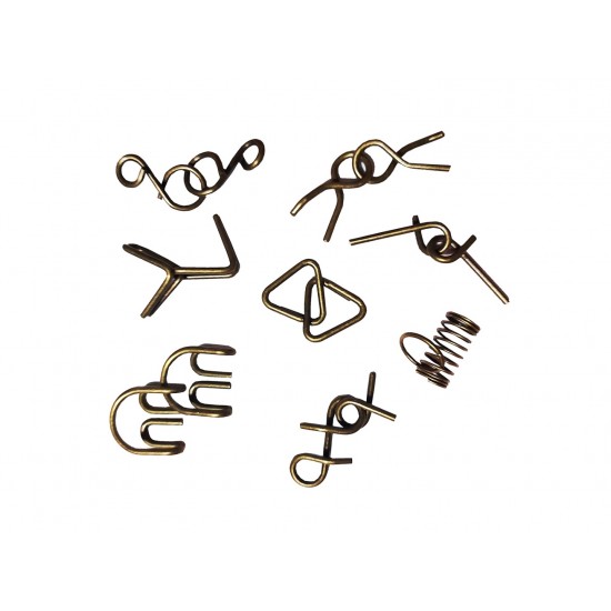 Set puzzle Brain Twister 8 jocuri din Metal, pentru copii si adolescenti, 392CUB-1 Set puzzle Brain Twister 8 jocuri din Metal, pentru copii si adolescenti, 392CUB-1
