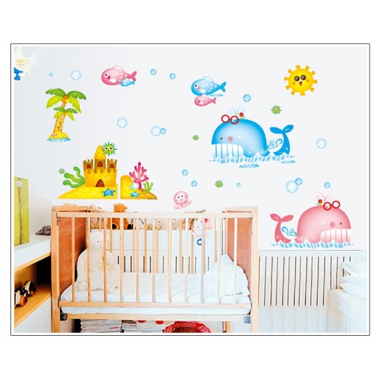 Sticker decorativ, Animale marine, 130 cm, 786STK