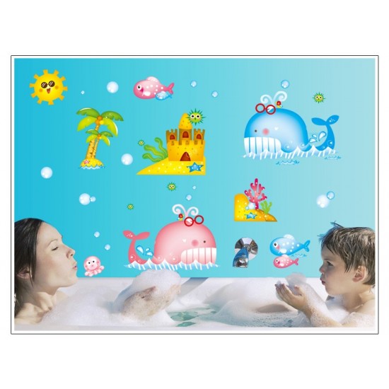 Sticker decorativ, Animale marine, 130 cm, 786STK