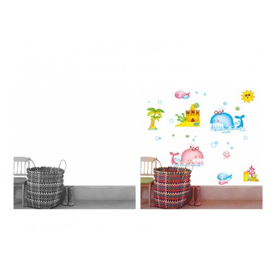 Sticker decorativ, Animale marine, 130 cm, 786STK