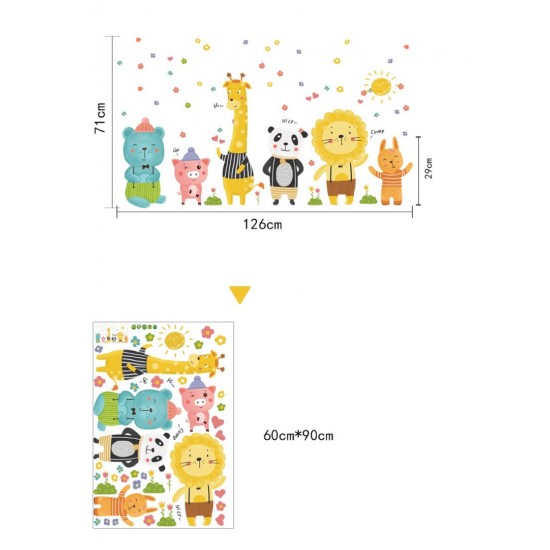 Sticker decorativ, Animalute, 126 cm, 804STK Sticker decorativ, Animalute, 126 cm, 804STK