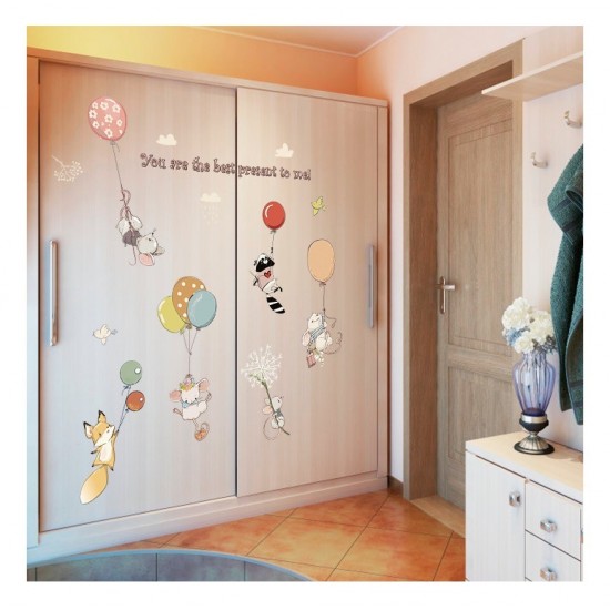 Sticker decorativ, Animalute, Baloane, 100 cm, 727STK