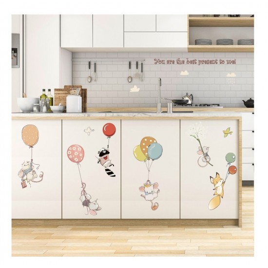 Sticker decorativ, Animalute, Baloane, 100 cm, 727STK