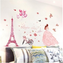 Sticker decorativ, Bonjour Paris, 130 cm, 782STK Sticker decorativ, Bonjour Paris, 130 cm, 782STK