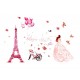 Sticker decorativ, Bonjour Paris, 130 cm, 782STK