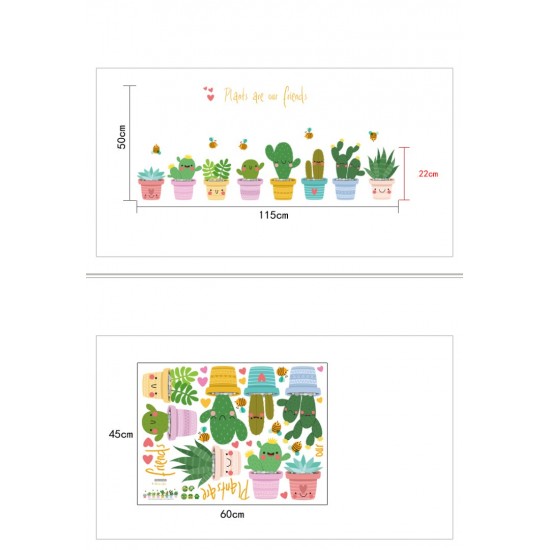 Sticker decorativ, Cactusi, 115 cm, 816STK Sticker decorativ, Cactusi, 115 cm, 816STK